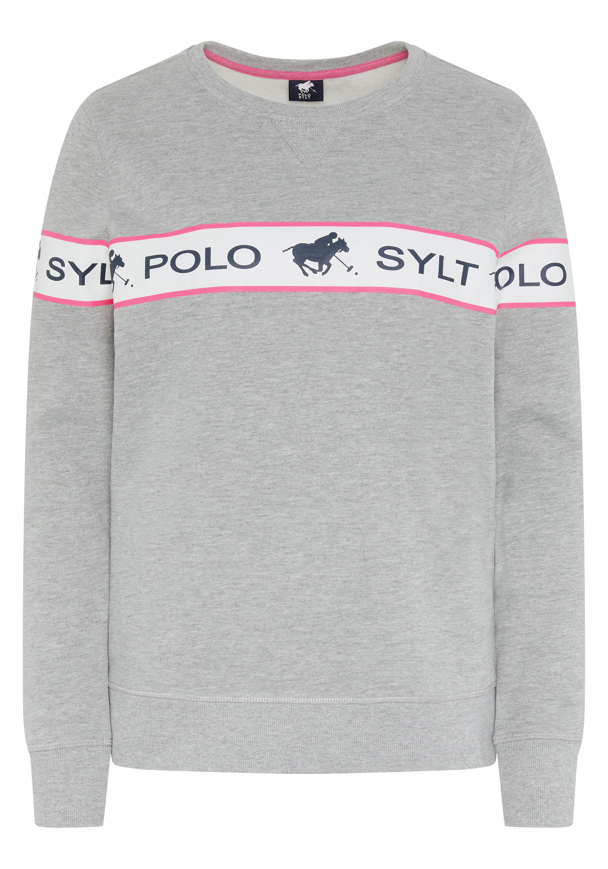 Sweatshirt mit eingearbeitetem Logo-Kontraststreifen