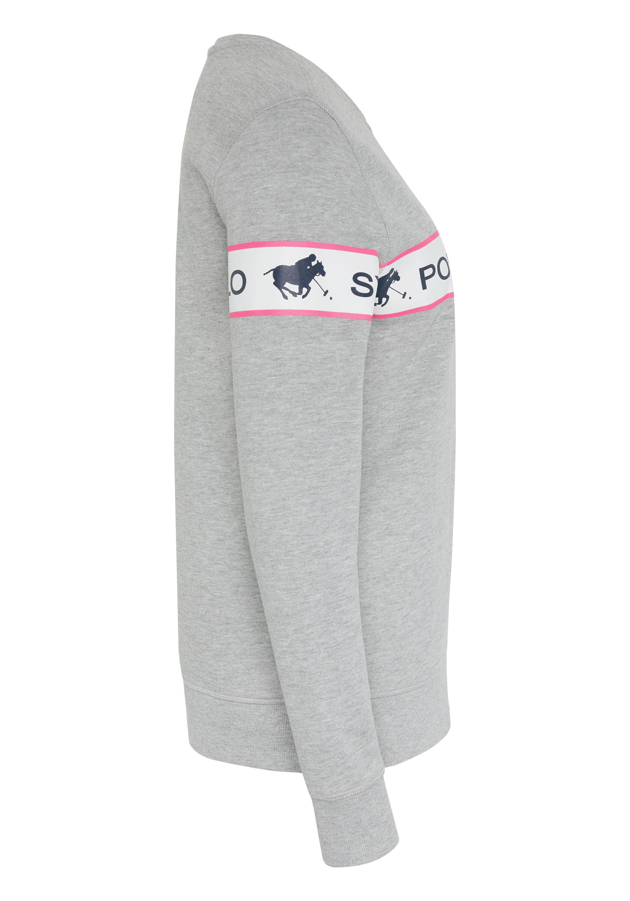 Sweatshirt mit eingearbeitetem Logo-Kontraststreifen