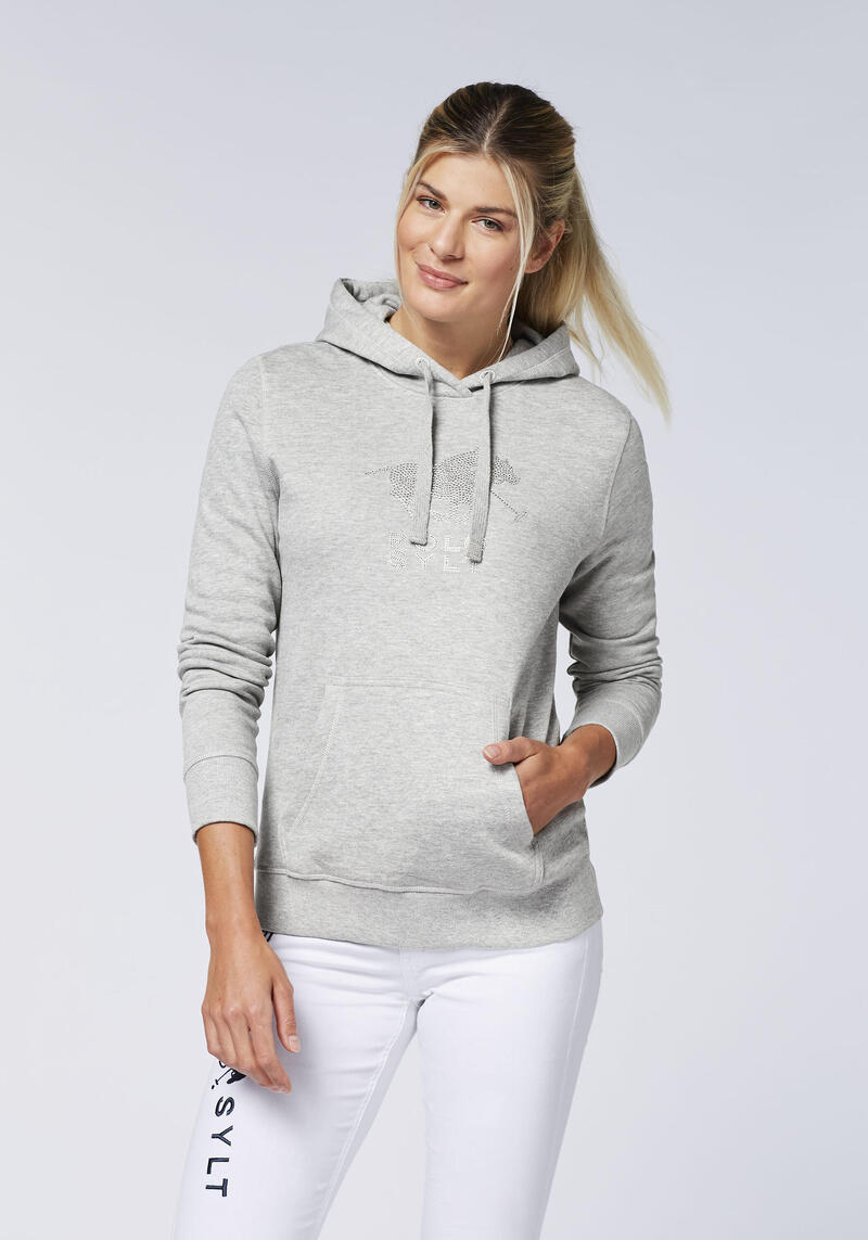 Kapuzensweatshirt im sportlichen Glitzer-Design