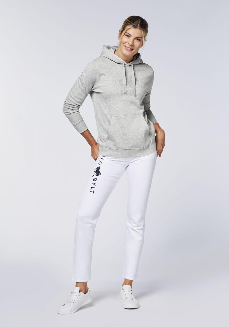 Kapuzensweatshirt im sportlichen Glitzer-Design