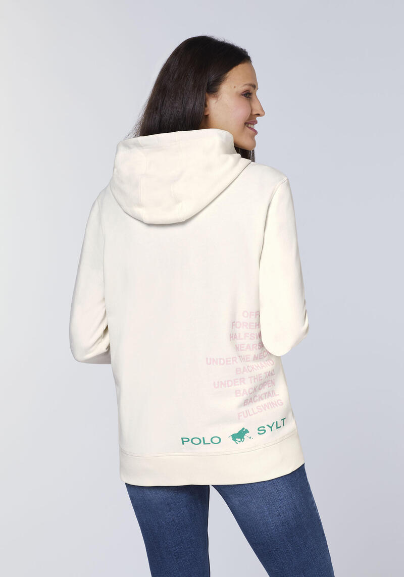 Kapuzen-Sweatjacke mit Polosport-Print