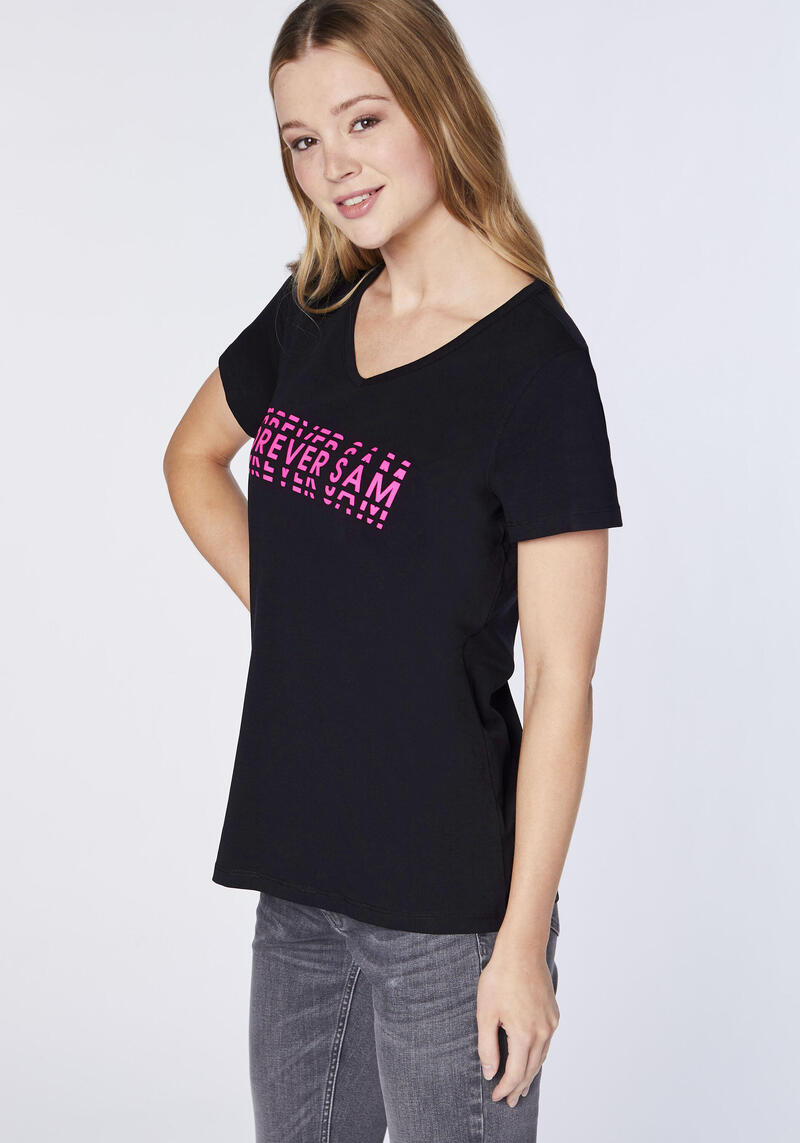 T-Shirt mit Effekt-Schriftzug