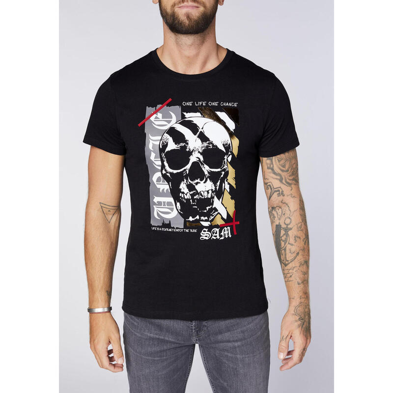 T-Shirt mit Totenkopf-Print