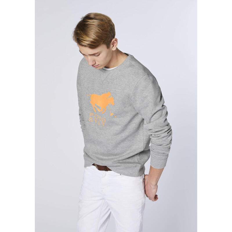 Sweater mit Label-Motiv