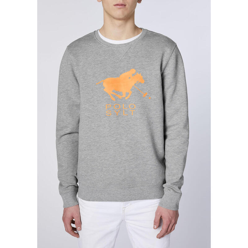 Sweater mit Label-Motiv