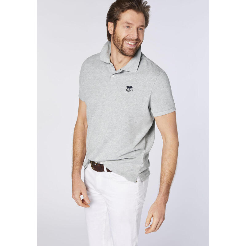 Poloshirt mit Label-Stickerei