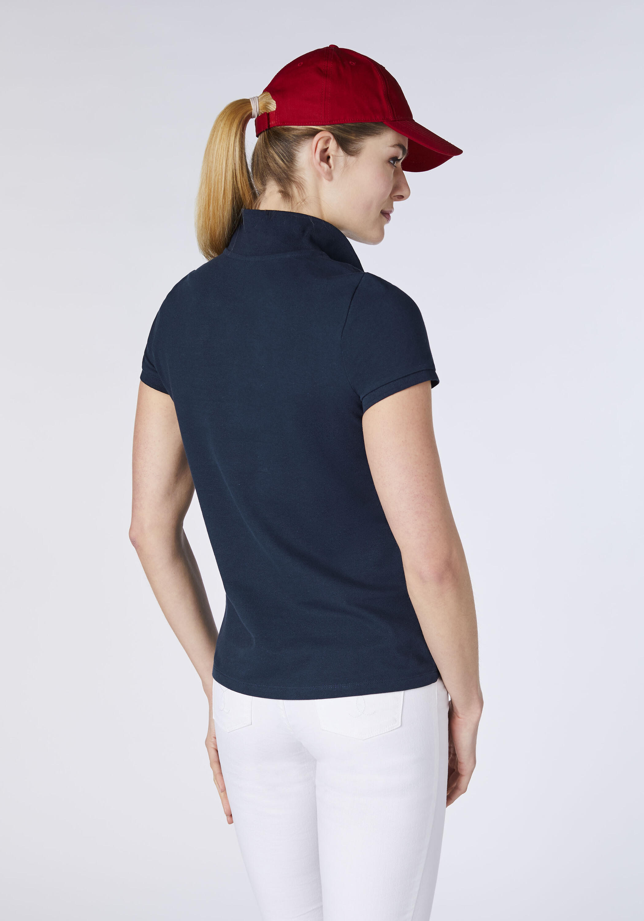 Poloshirt mit Label-Stickerei