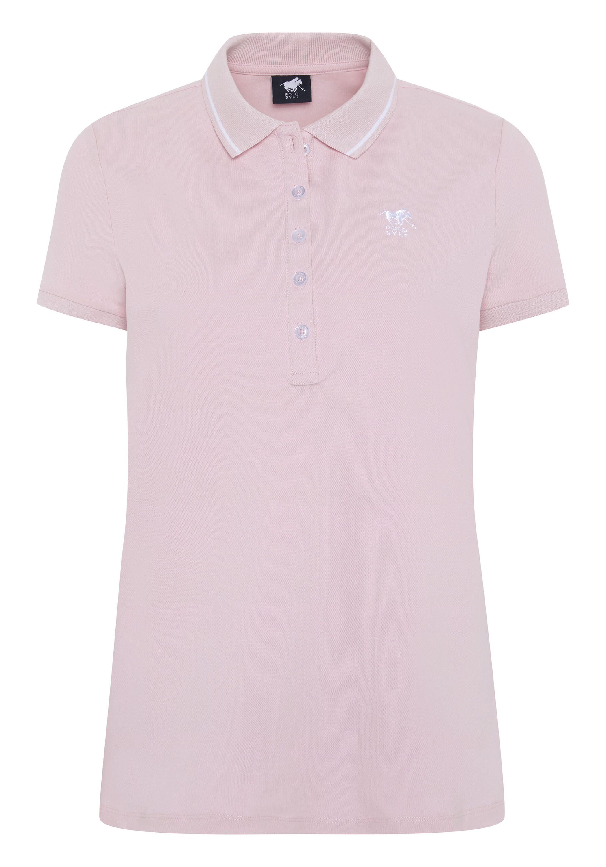 Poloshirt im Basic-Stil mit Label-Stickerei