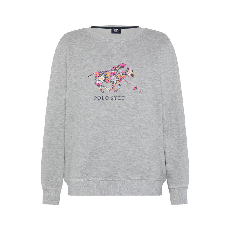 Sweatshirt im floralem Logo-Design