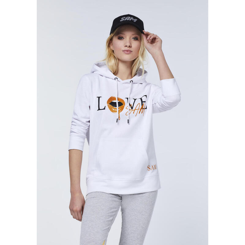 Kapuzensweatshirt mit LOVE-SAM-Frontprint