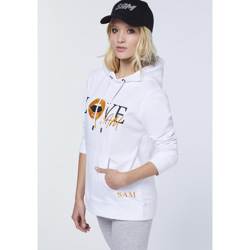 Kapuzensweatshirt mit LOVE-SAM-Frontprint