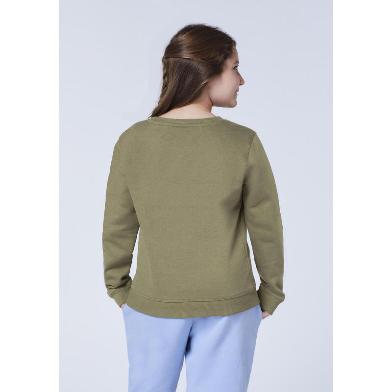Sweater mit glitzerndem Labelprint