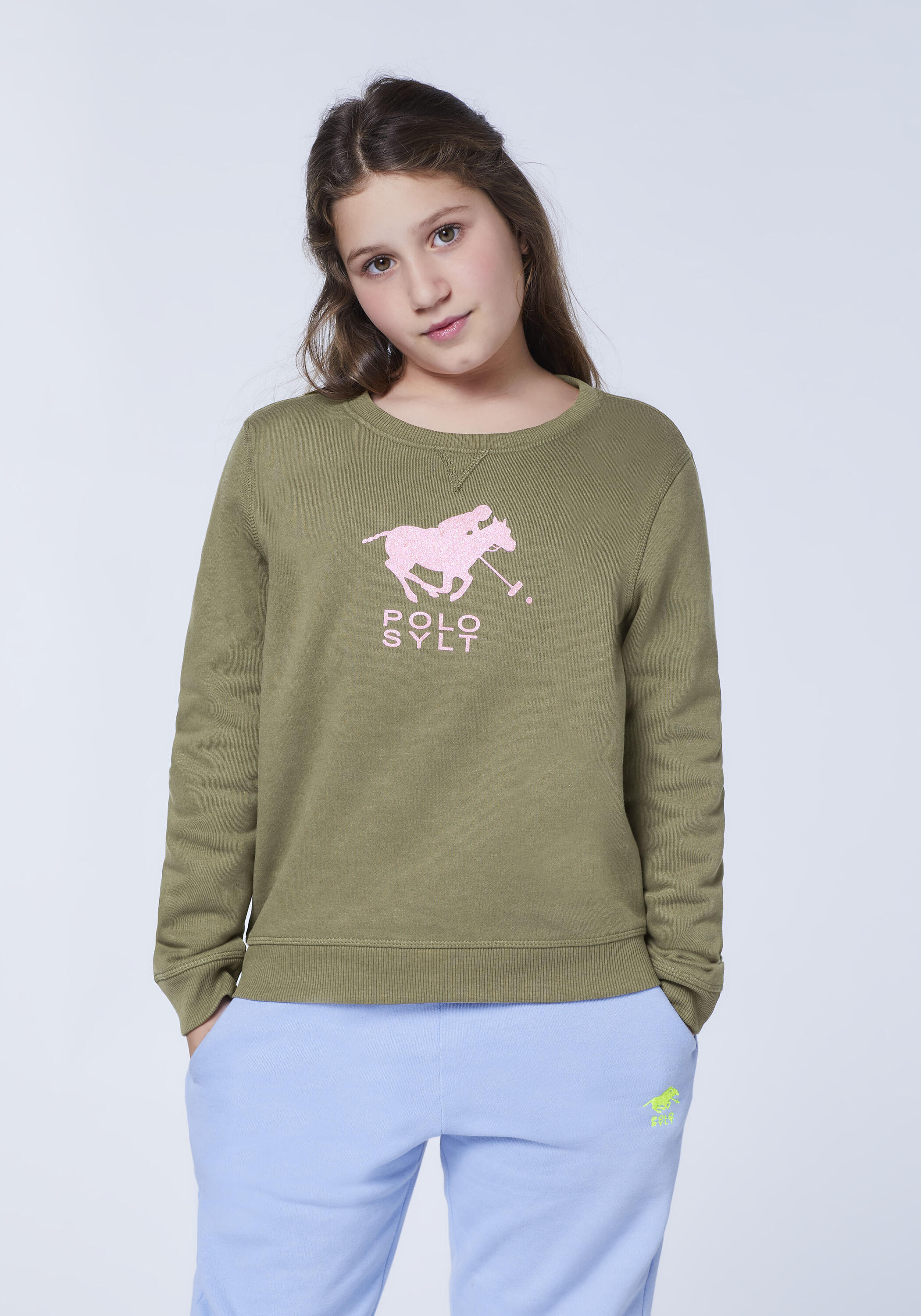 Sweater mit glitzerndem Labelprint