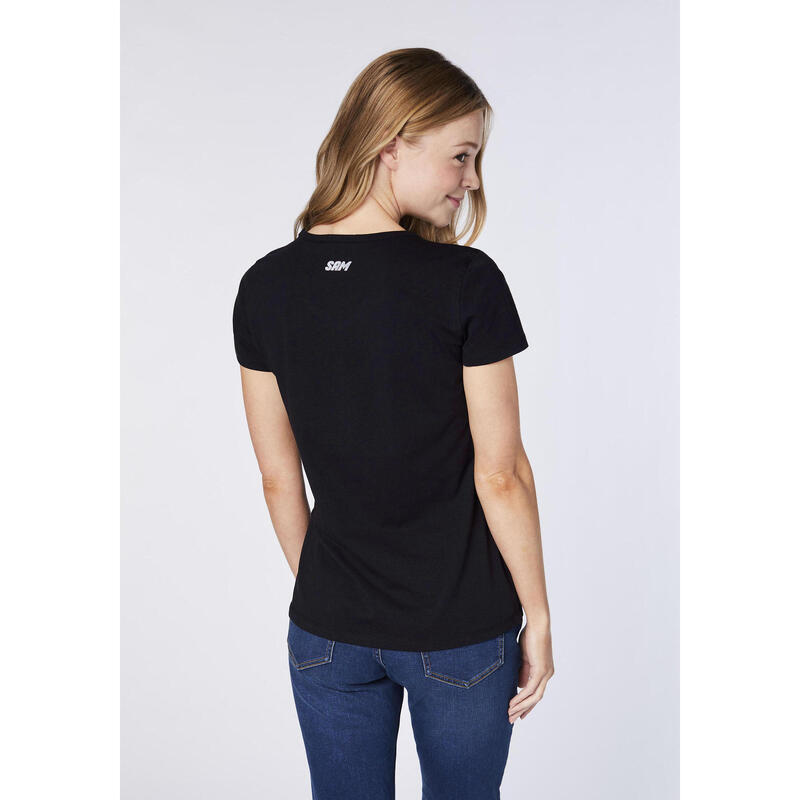 T-Shirt mit V-Neck und label-typischem Print