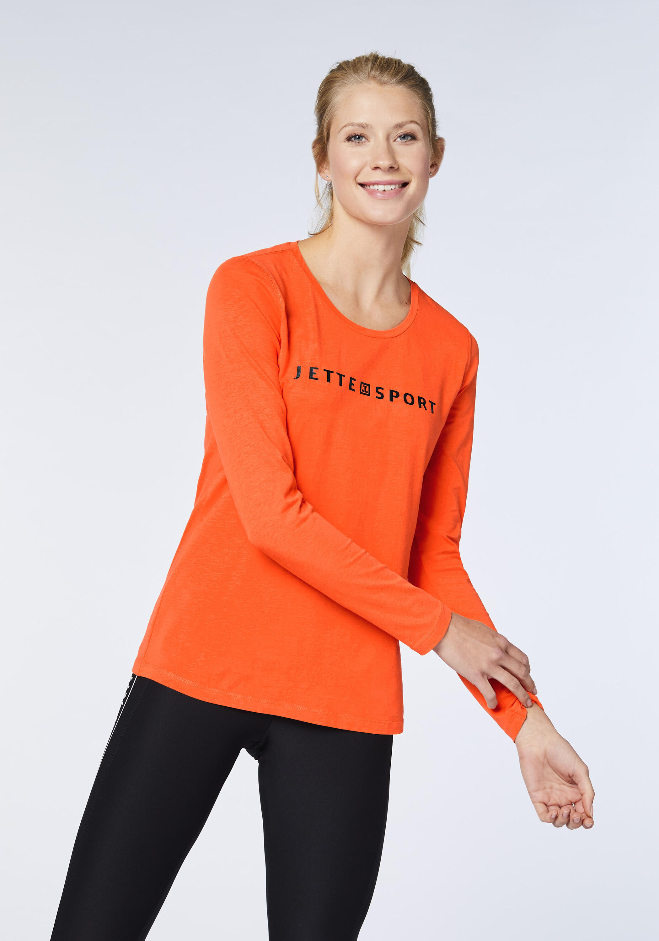 Longsleeve mit Label-Druck