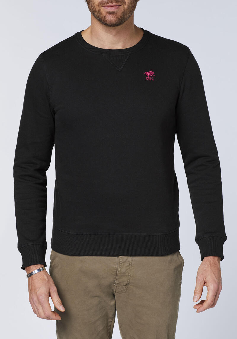 Sweater mit gesticktem Logo-Symbol