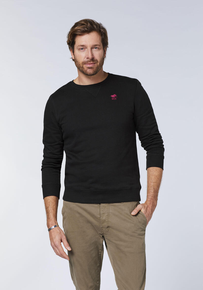 Sweater mit gesticktem Logo-Symbol