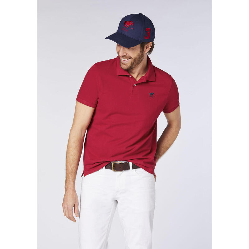 Poloshirt mit Label-Stickerei