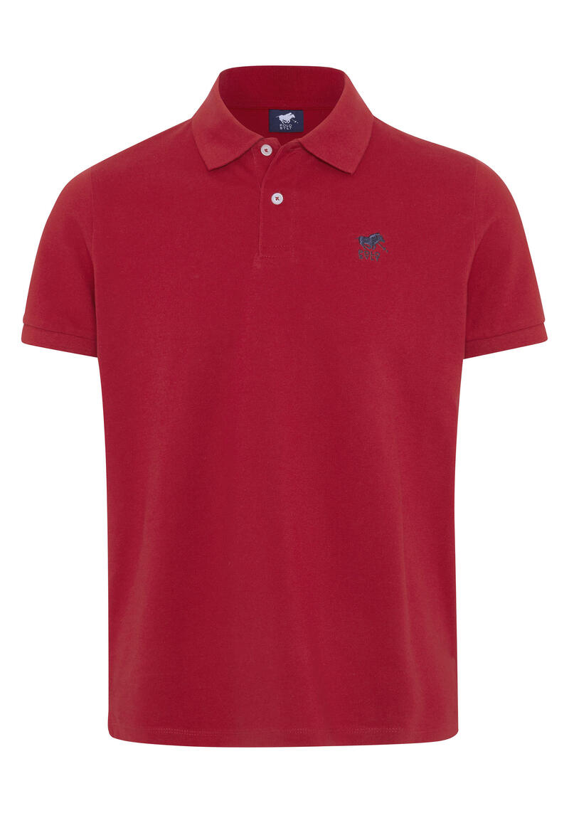 Poloshirt mit Label-Stickerei