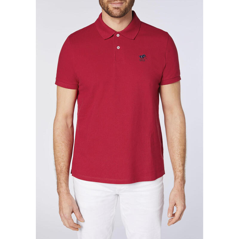 Poloshirt mit Label-Stickerei