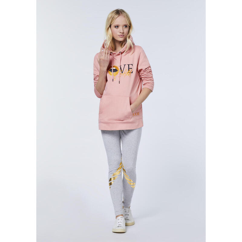 Kapuzensweatshirt mit LOVE-SAM-Frontprint