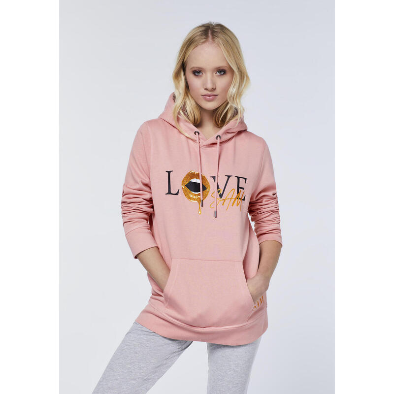 Kapuzensweatshirt mit LOVE-SAM-Frontprint