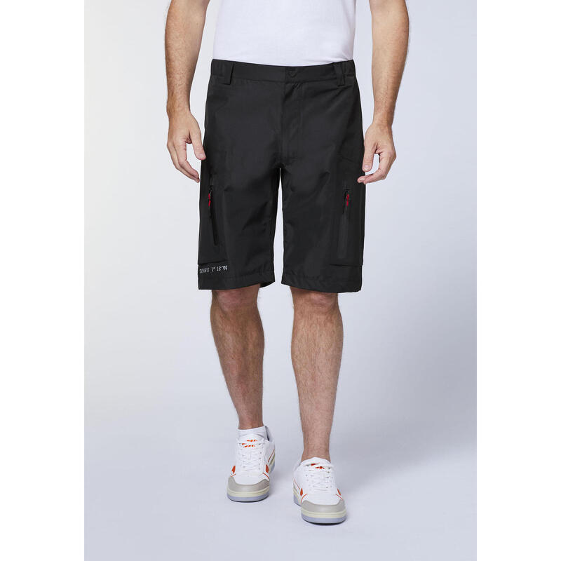 Segel-Shorts mit reflektierendem Koordinatenprint