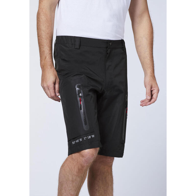 Segel-Shorts mit reflektierendem Koordinatenprint