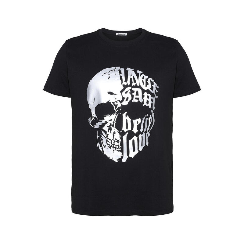 T-Shirt mit Skull-Motiv an der Vorderseite