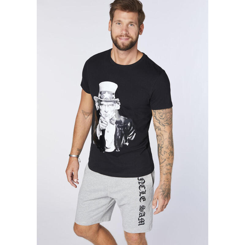 T-Shirt mit Label-Frontprint