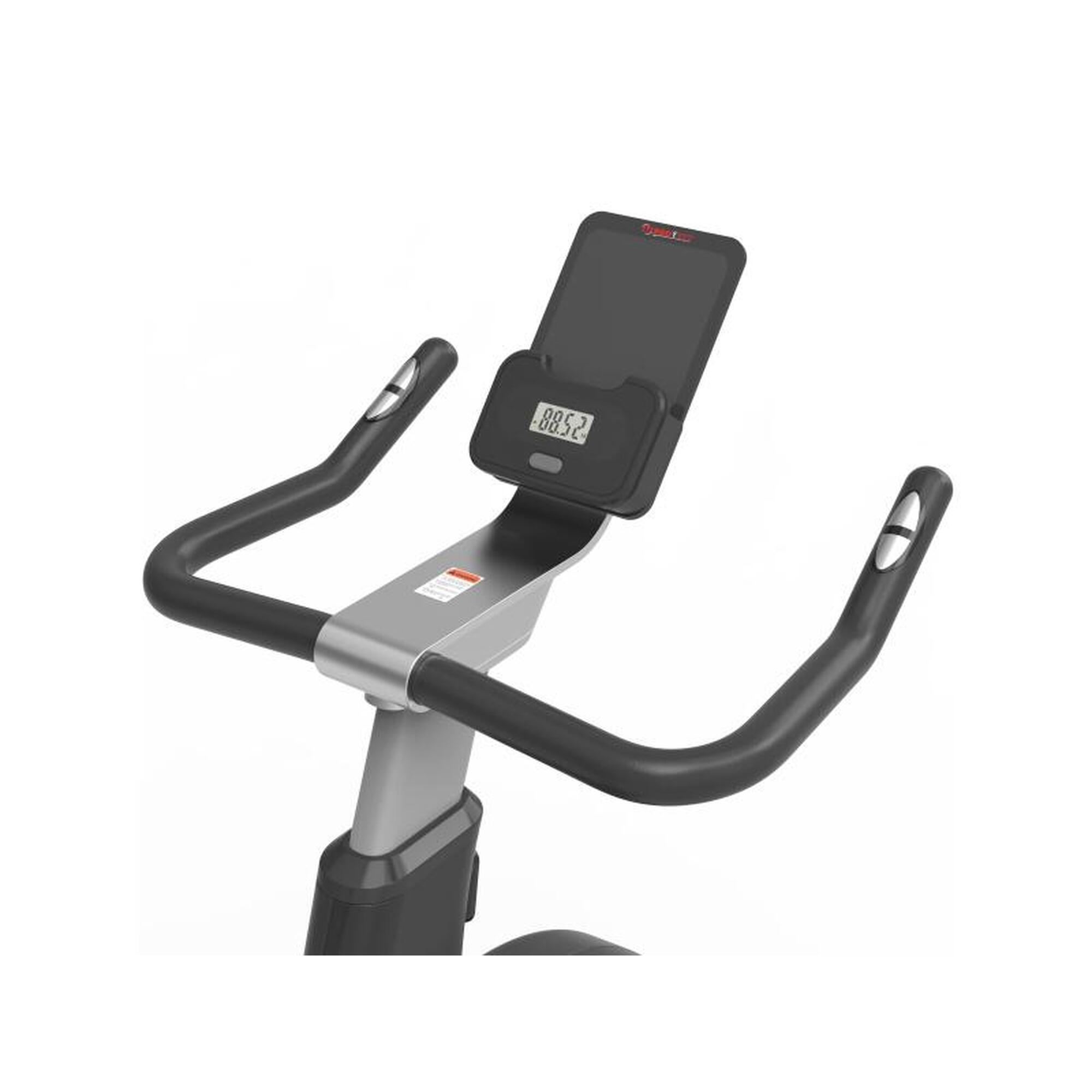 Bicicleta spinnning BodyFit SB7000, volanta 18kg, display si aplicatii Fitshow,