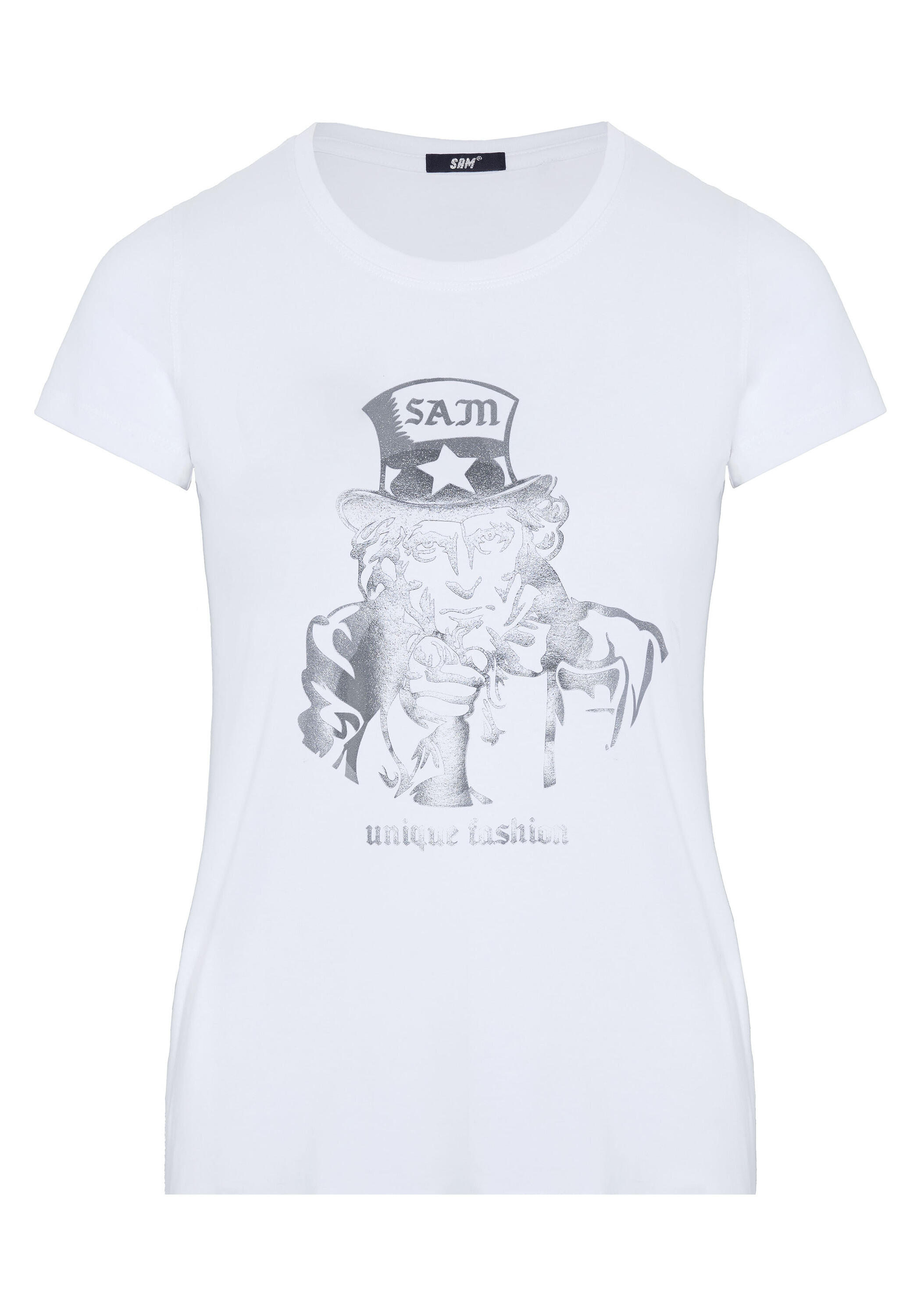 T-Shirt mit Glam-Label-Print
