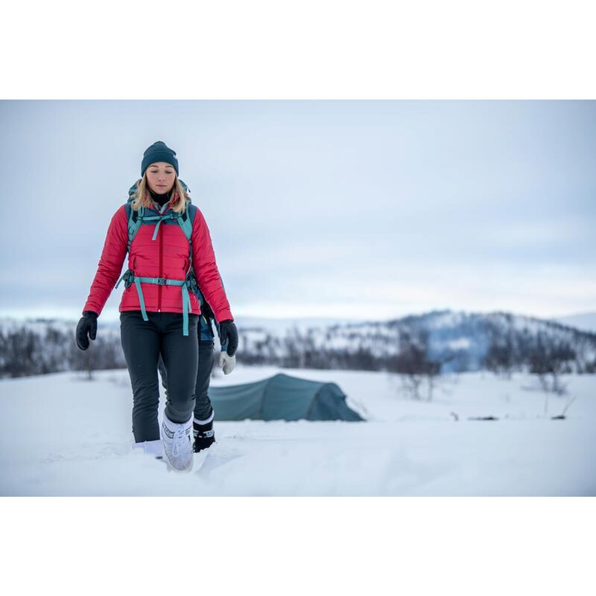 Bergans of Norway Veste Røros Box Down Light pour femme - Rouge/Bleu d'Orion