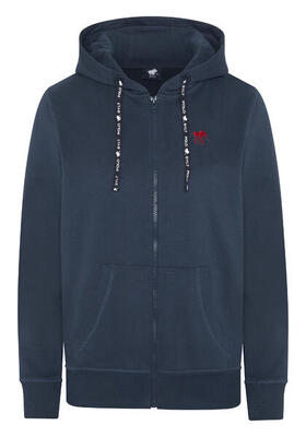 Kapuzen-Sweatjacke mit Polosport-Print