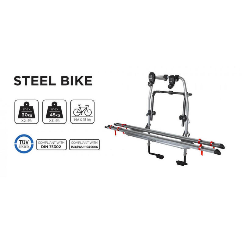 Suport Menabo Steel Bike 2 pentru 2 biciclete cu prindere pe haion/portbagaj