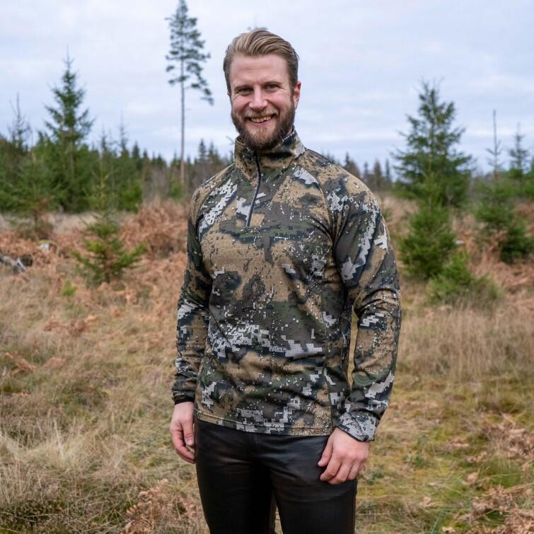 Camisa de caça masculina Swedteam Ridge Antibite de manga comprida