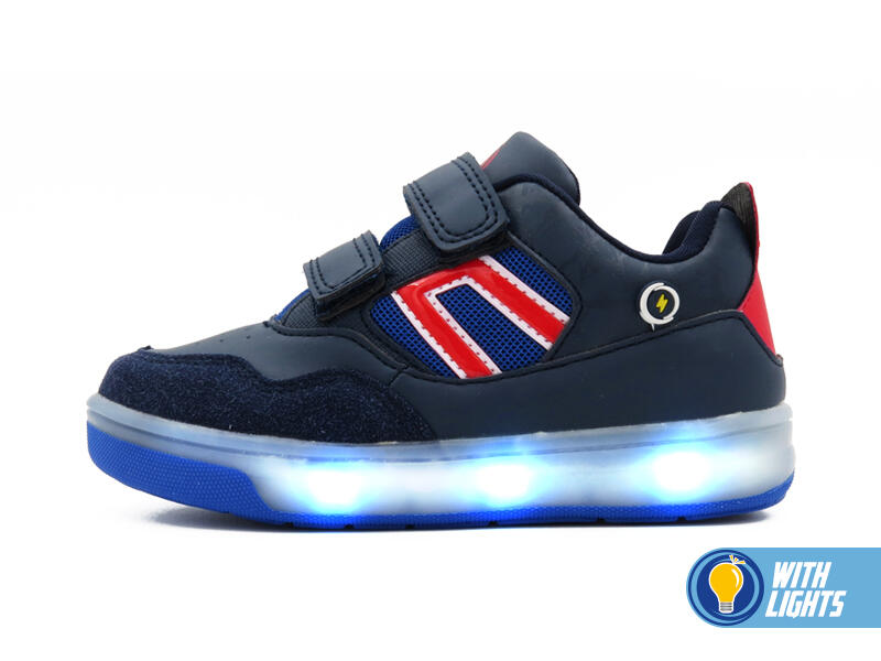 Chaussures à LED BREEZY ROLLERS 2196090 unisexe bleu marine/rouge