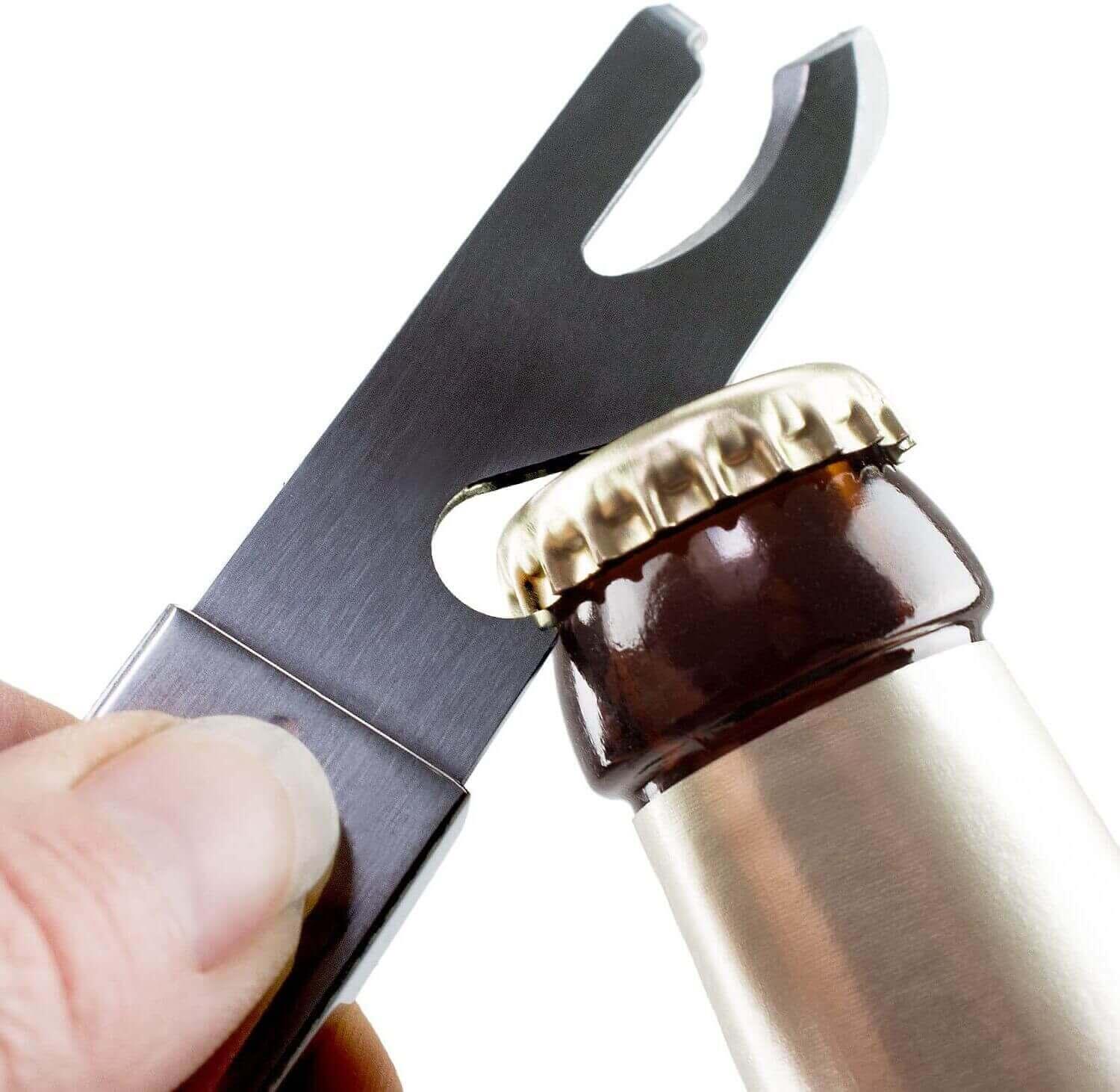 Camping Besteck 4-teilig Aufbewahrung-Box Messer Gabel Löffel Flaschenöffner 3/5