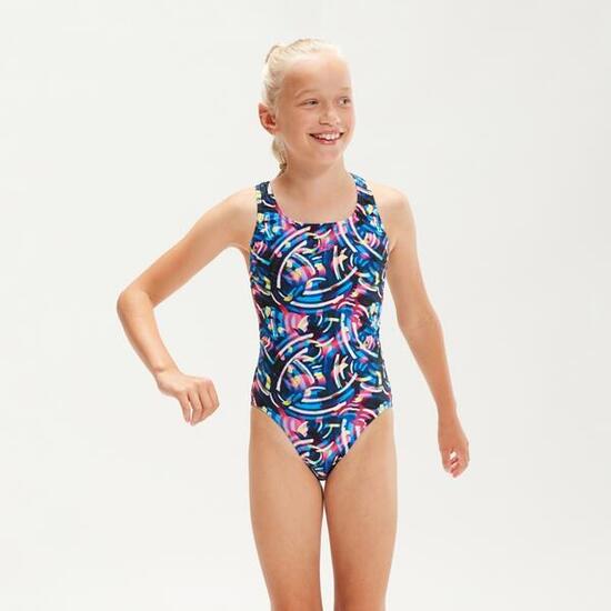 Costume intero da bagno per bambini Speedo Digital Allover Leaderback