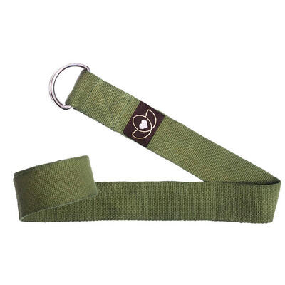 Lotus yoga riem extra lang olijfgroen