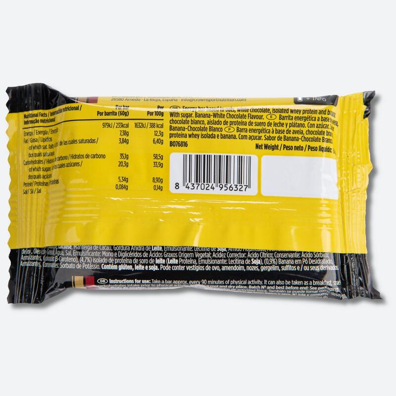 Barrita energética de avena ‘Energy Bar‘ de 60 g Banana y Chocolate blanco