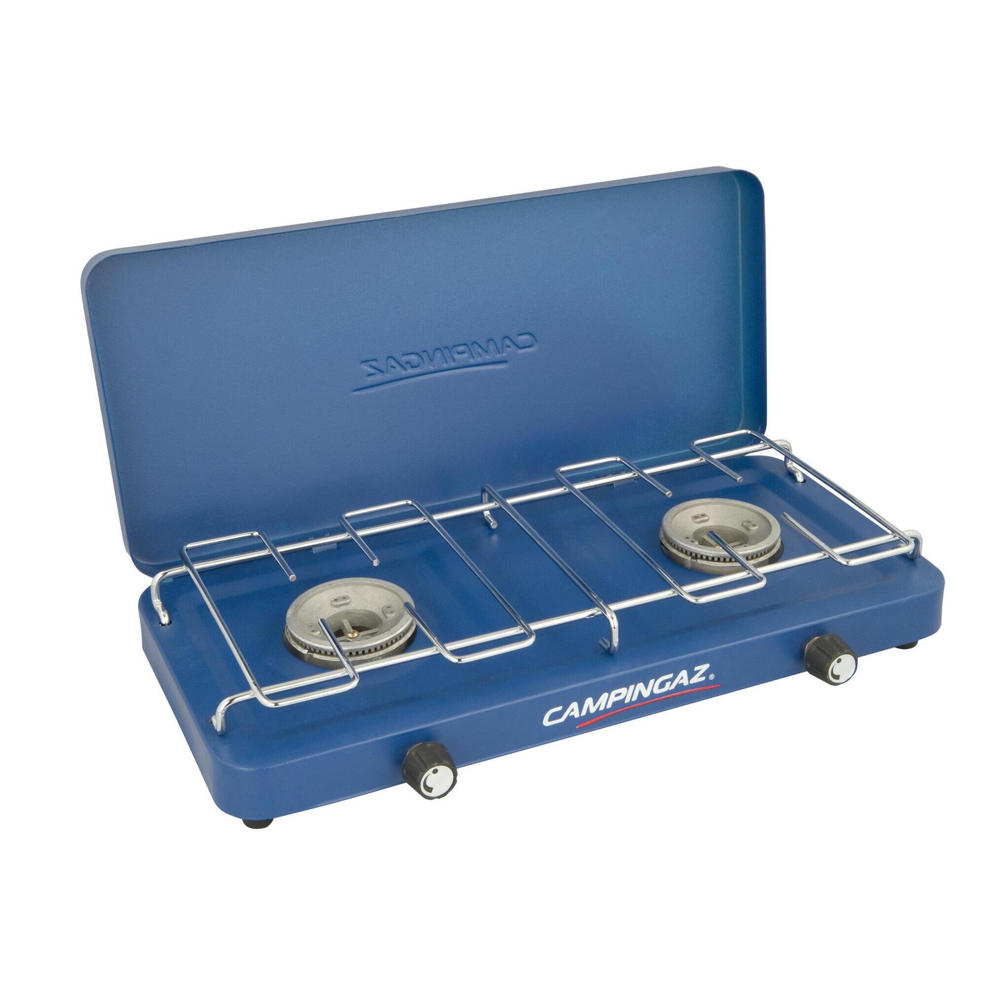 Campingaz - Réchaud À Gaz 'base Camp' 2 Feux, Avec Couvercle - Réchaud - Bleu - No Size - Decathlon