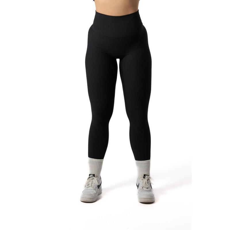 Naadloze Ribbed v2 Seamless Scrunch Legging Voor Fitness - Zwart