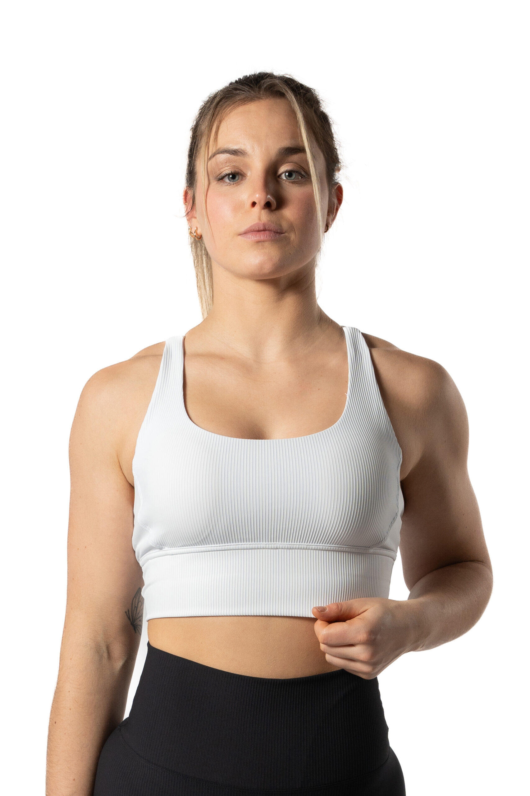 Soutien Desportivo Com Nervuras v2 Fitness Branco 3/5