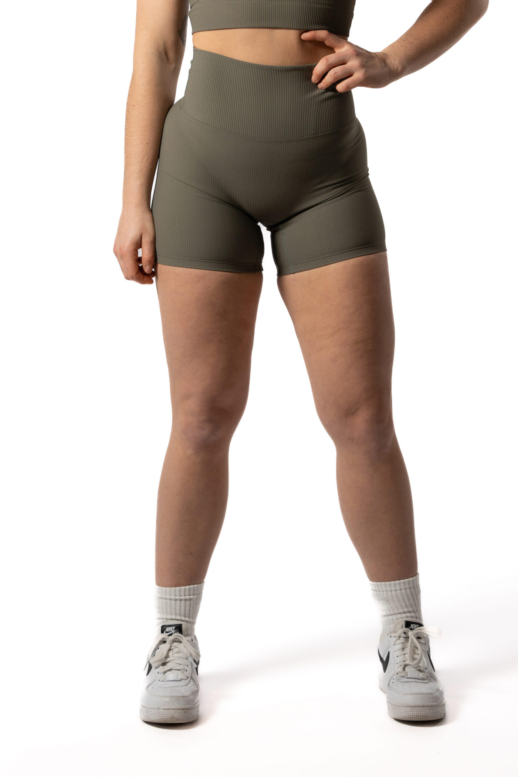 Short Sans Souture Côtelée v2 Scrunch Fitness Vert Sauge 2/5