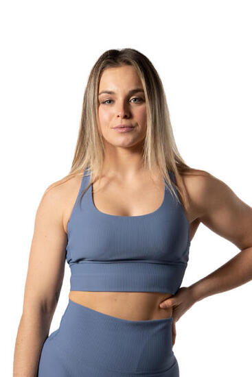 Gerippter v2 Nahtloser Sport-BH Plum Rot