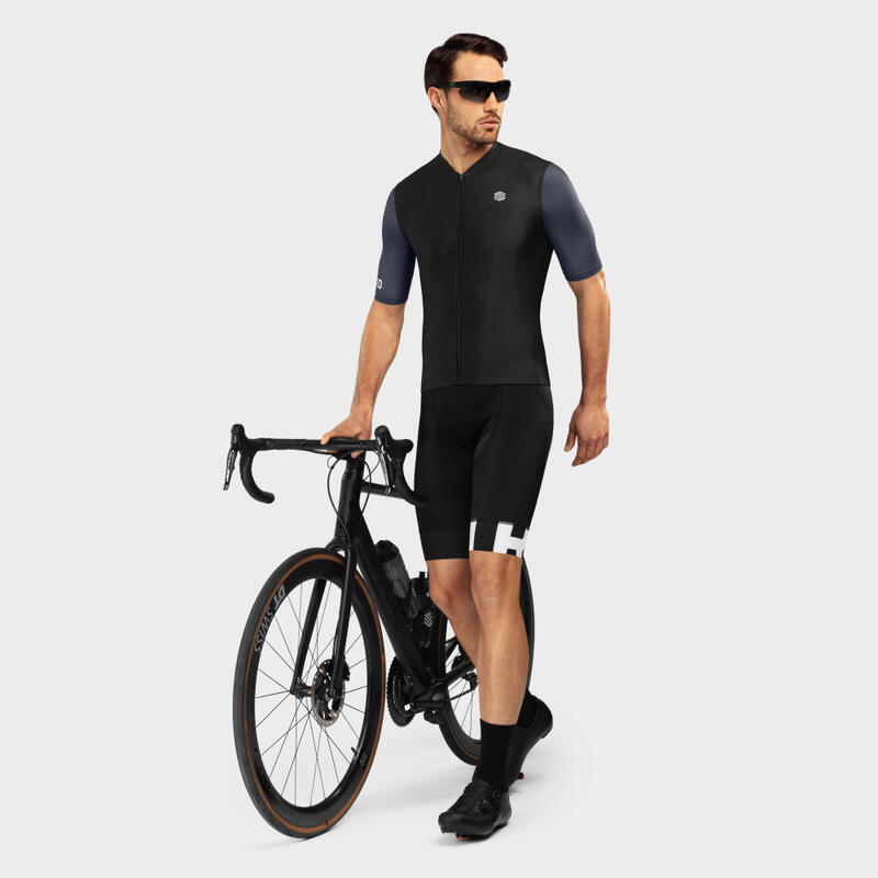 Kurzärmeliges Trikot Radsport SIROKO M2 Bregenz Schwarz Herren