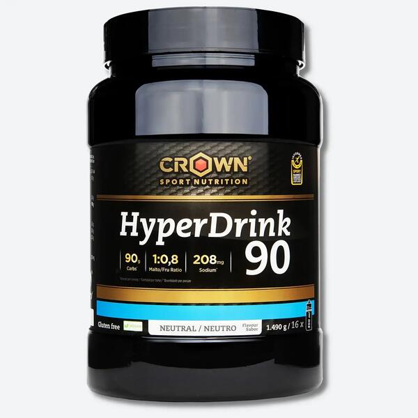 CROWN SPORT NUTRITION Bote de bebida en polvo muy alta en carbohidratos HyperDrink 90 Neutro