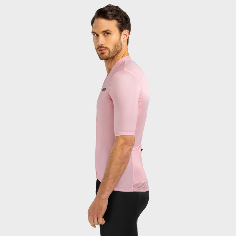 Camisola manga curta Ciclismo SIROKO M2 Ronda Rosa Chiclete Homem