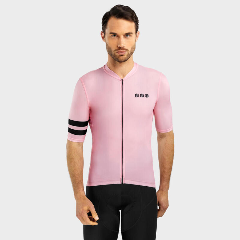 Camisola manga curta Ciclismo SIROKO M2 Ronda Rosa Chiclete Homem